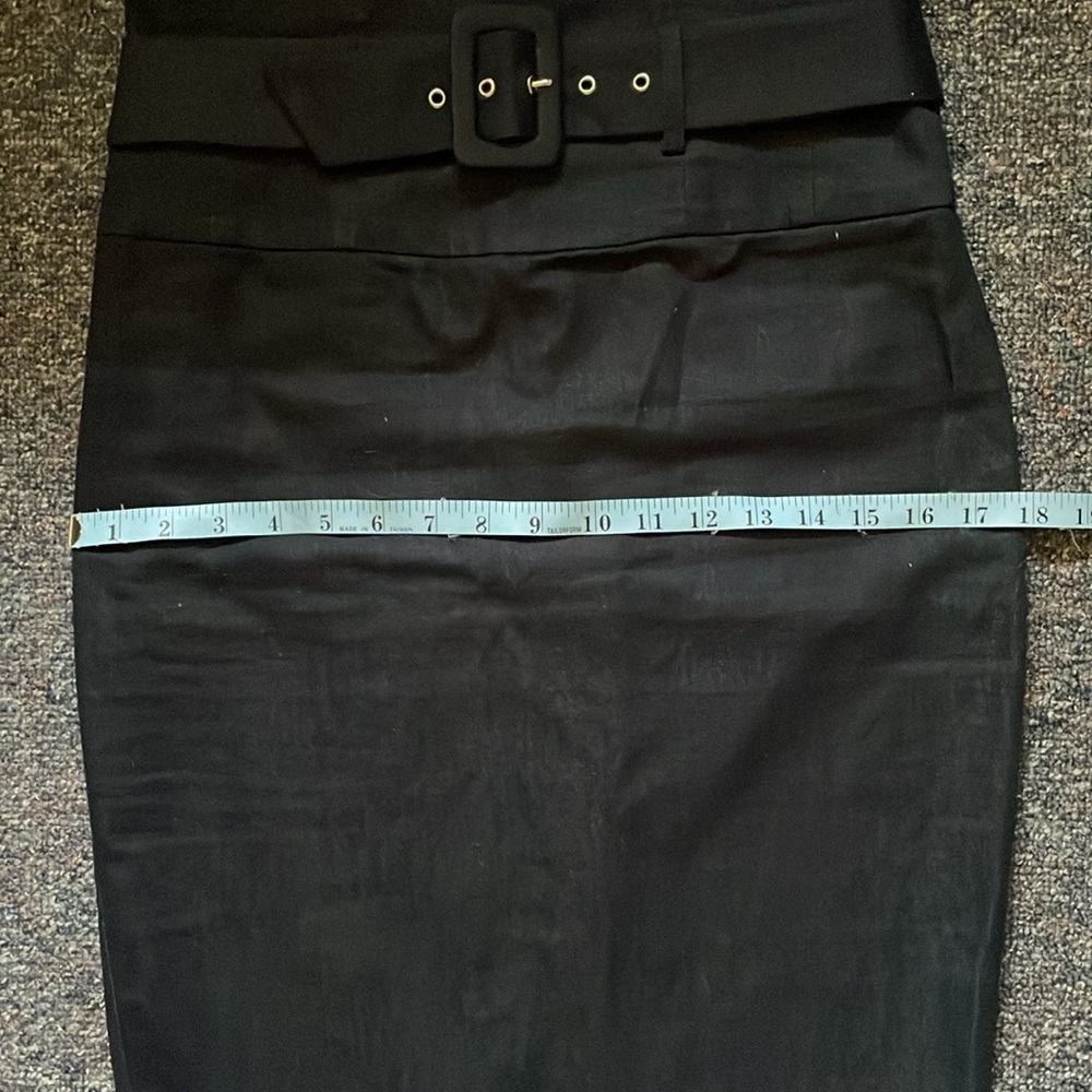 Black cinched high-waisted pencil skirt - Picture 11 of 12